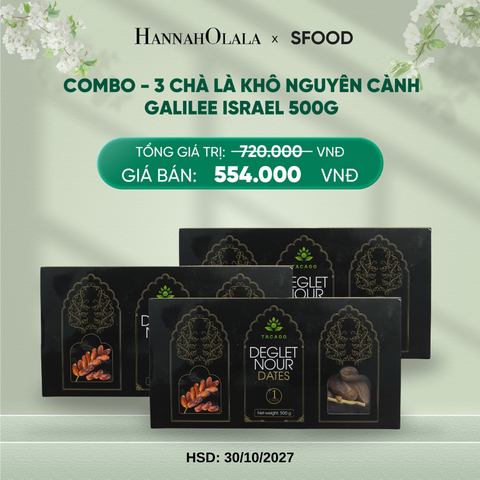  DEAL 18: COMBO - 3 CHÀ LÀ KHÔ NGUYÊN CÀNH GALILEE ISRAEL 500G 