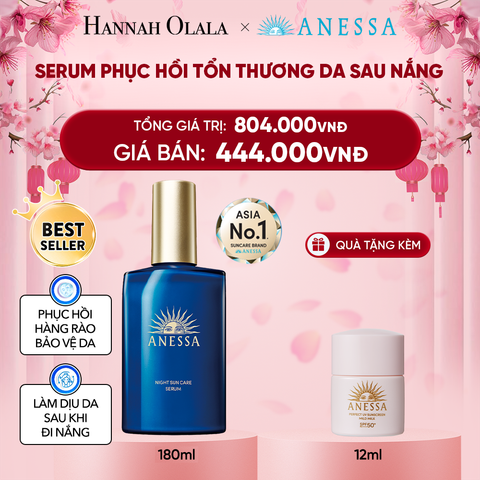  DEAL 18: SERUM DƯỠNG DA VÀ PHỤC HỒI TỔN THƯƠNG DA SAU NẮNG ANESSA NIGHT SUN CARE SERUM 180ML 