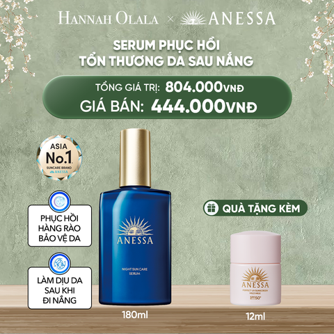  DEAL 18: SERUM DƯỠNG DA VÀ PHỤC HỒI TỔN THƯƠNG DA SAU NẮNG ANESSA NIGHT SUN CARE SERUM 180ML 