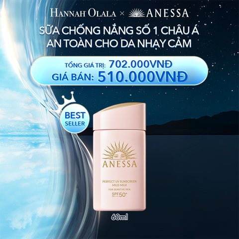  A10_DEAL 18: SỮA CHỐNG NẮNG DƯỠNG DA DỊU NHẸ AN TOÀN CHO DA NHẠY CẢM VÀ TRẺ EM ANESSA MILD MILK SPF50+ PA++++ 60ML 