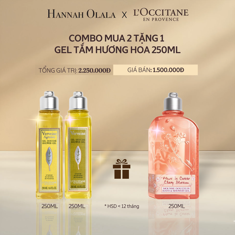  A18_DEAL 18: COMBO 2 GEL TẮM L'OCCITANE HƯƠNG CAM CHANH VÀ CỎ ROI NGỰA 