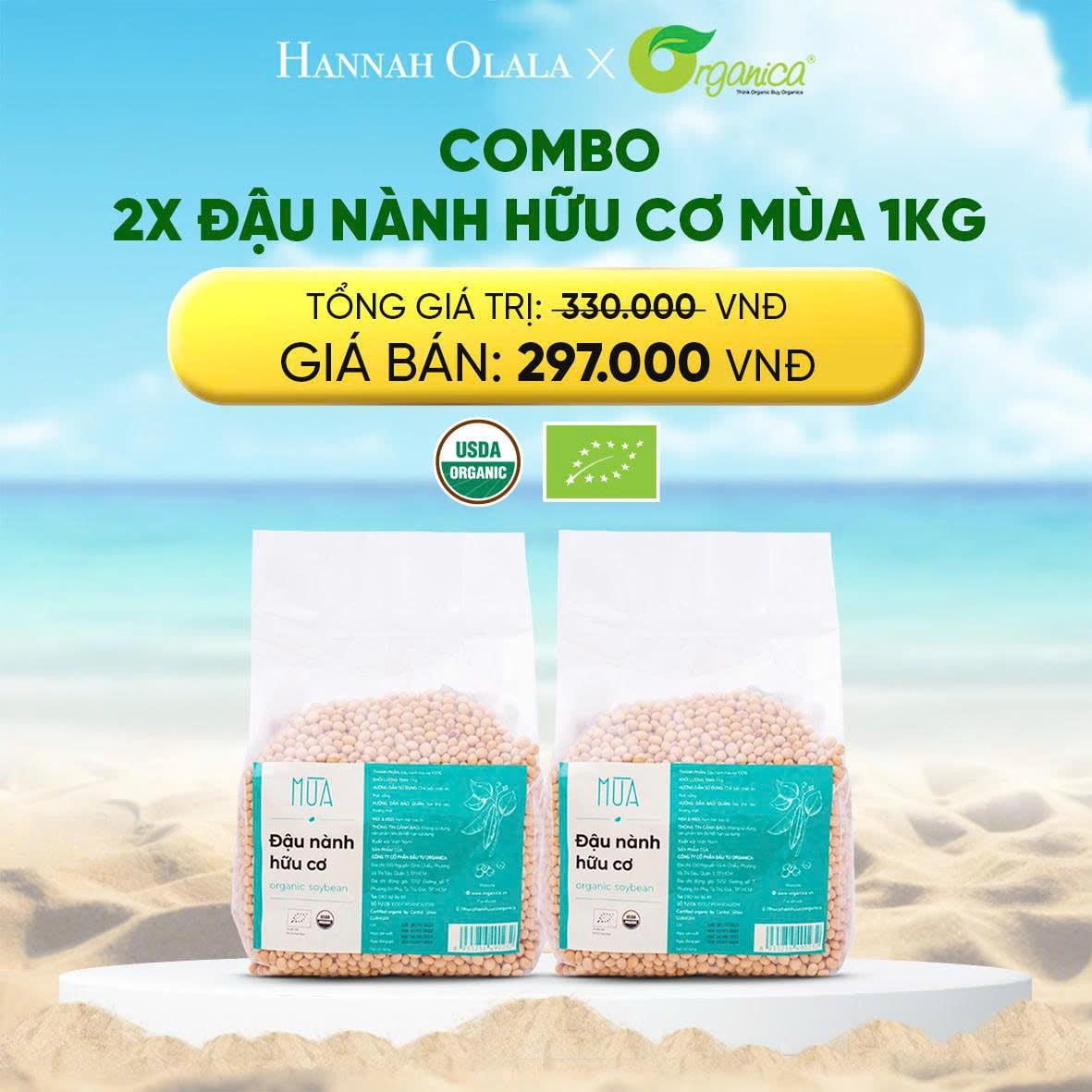 Combo Đậu Nành Hữu Cơ 1kg