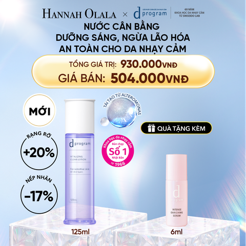  DEAL 18: [MỚI] NƯỚC DƯỠNG ẨM SÁNG DA, CHĂM SÓC DA NHẠY CẢM & HỖ TRỢ NGĂN LÃO HÓA DPROGRAM VITALIZING CLEAR LOTION 125ML 