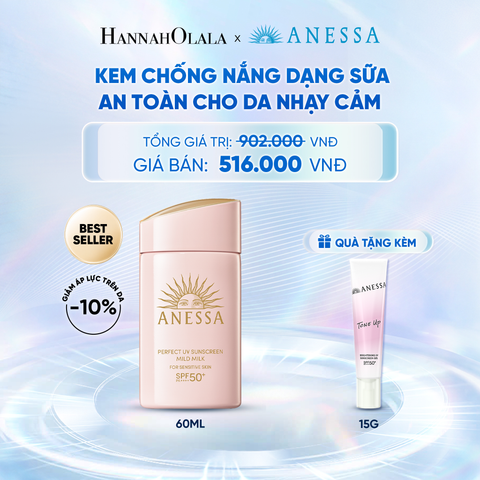  SỮA CHỐNG NẮNG DƯỠNG DA DỊU NHẸ AN TOÀN CHO DA NHẠY CẢM VÀ TRẺ EM ANESSA MILD MILK SPF50+ PA++++ 60ML - DEAL 18 - C18 