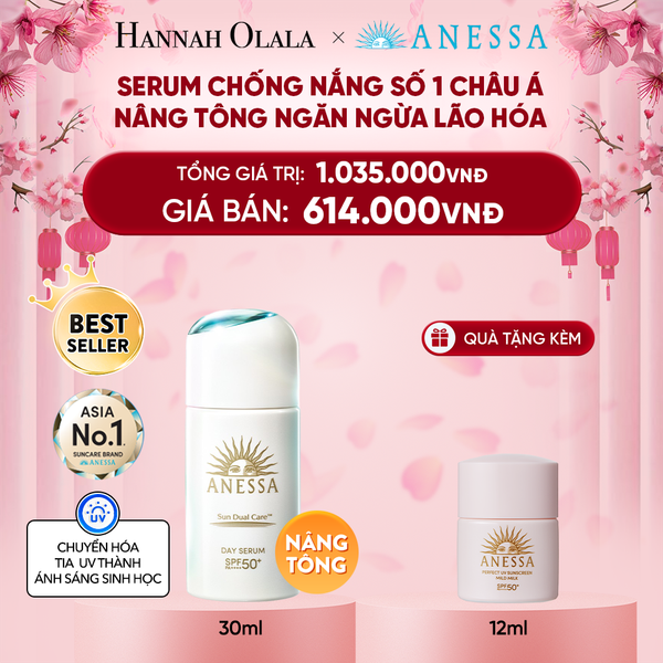  A1096_DEAL 19: KEM CHỐNG NẮNG DẠNG SERUM DƯỠNG DA NÂNG TÔNG NGĂN NGỪA LÃO HÓA ANESSA DAY SERUM SPF50+ PA++++ 30ML 