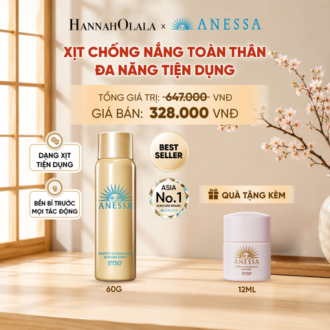  XỊT CHỐNG NẮNG DƯỠNG DA ĐA NĂNG TIỆN DỤNG BẢO VỆ HOÀN HẢO ANESSA GOLD SPRAY SPF50+ PA++++ 60G - DEAL 19 