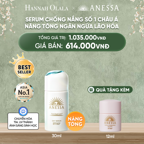  DEAL 19: KEM CHỐNG NẮNG DẠNG SERUM DƯỠNG DA NÂNG TÔNG NGĂN NGỪA LÃO HÓA ANESSA DAY SERUM SPF50+ PA++++ 30ML 