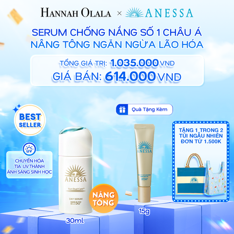  A10: DEAL 18: SERUM CHỐNG NẮNG DƯỠNG DA NÂNG TÔNG NGĂN NGỪA LÃO HÓA ANESSA DAY SERUM SPF50+ PA++++ 30ML 