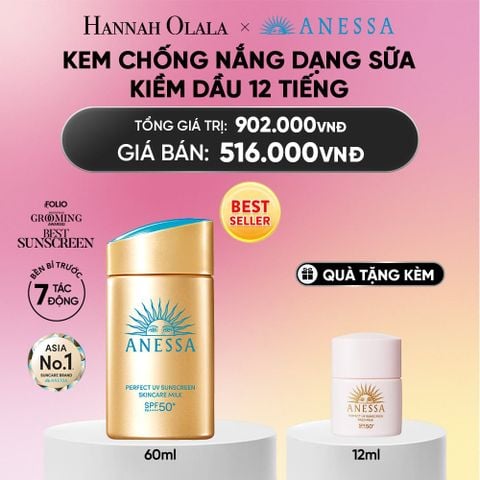 SỮA CHỐNG NẮNG DƯỠNG DA KIỀM DẦU BẢO VỆ HOÀN HẢO ANESSA GOLD MILK SPF50+ PA++++ 60ML - DEAL 19_A2327 