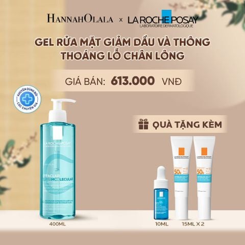  [MỚI] GEL RỬA MẶT GIẢM DẦU VÀ THÔNG THOÁNG LỖ CHÂN LÔNG LA ROCHE-POSAY EFFACLAR SUPRA MOLECULAR 400ML - A943 
