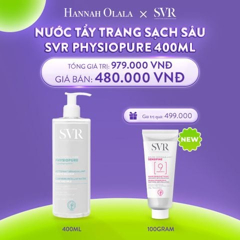  C19_DEAL 19: NƯỚC TẨY TRANG GIÚP LÀM SẠCH DA MẶT DÙNG ĐƯỢC CHO CẢ MẮT VÀ MÔI SVR PHYSIOPURE EAU MICELLAIRE 400ML 