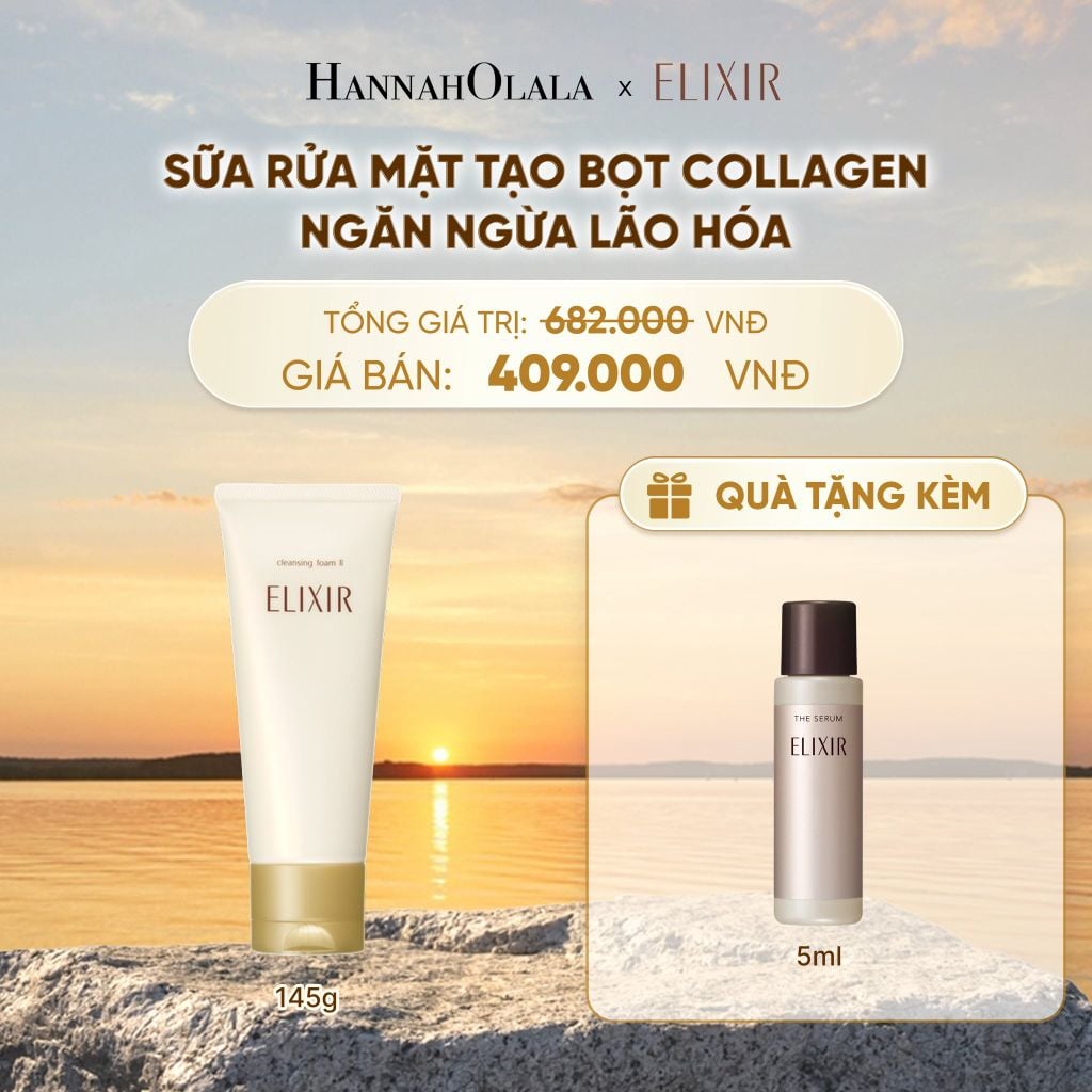  SỮA RỬA MẶT TẠO BỌT ELIXIR SUPERIEUR CLEANSING FOAM II N 145G - DEAL 25 - B550 