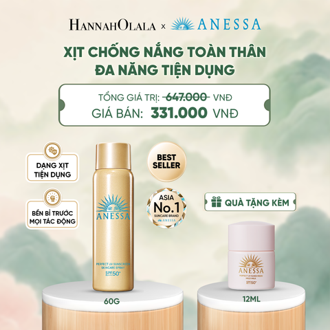  XỊT CHỐNG NẮNG DƯỠNG DA ĐA NĂNG TIỆN DỤNG BẢO VỆ HOÀN HẢO ANESSA GOLD SPRAY SPF50+ PA++++ 60G - DEAL 19 - A1188 