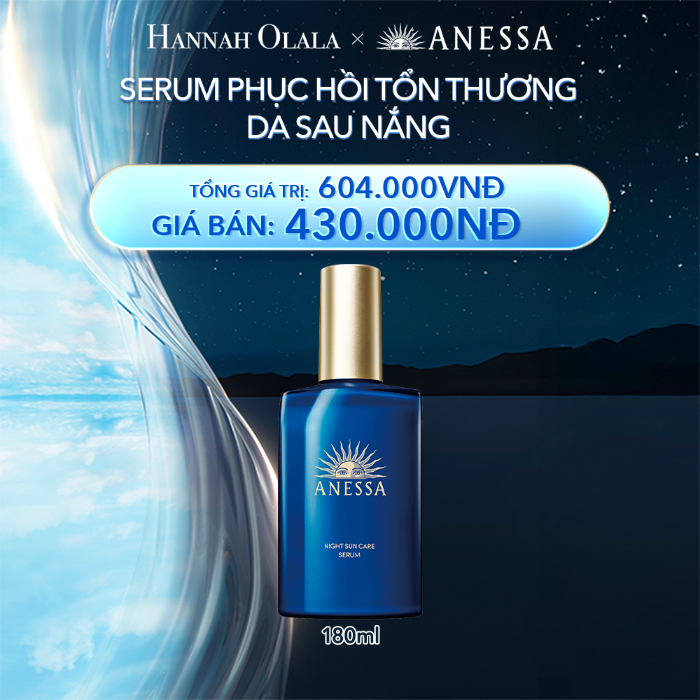  A11_DEAL 19: SERUM DƯỠNG DA VÀ PHỤC HỒI TỔN THƯƠNG DA SAU NẮNG ANESSA NIGHT SUN CARE SERUM 180ML 
