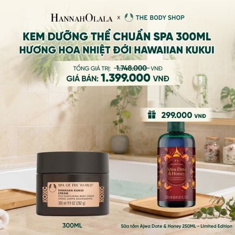  KEM DƯỠNG THỂ SPA OF THE WORLD™ HAWAIIAN KUKUI BODY CREAM 300ML - M19 