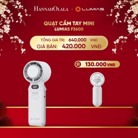  DEAL 19: QUẠT CẦM TAY MINI CÓ CHẾ ĐỘ LÀM LẠNH LUMIAS F3600 