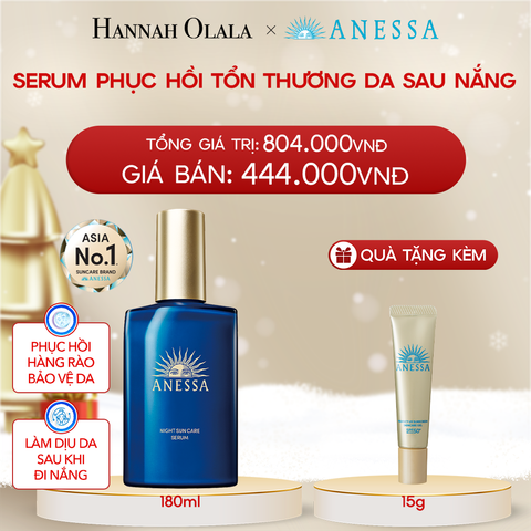  DEAL 19: SERUM DƯỠNG DA VÀ PHỤC HỒI TỔN THƯƠNG DA SAU NẮNG ANESSA NIGHT SUN CARE SERUM 180ML 