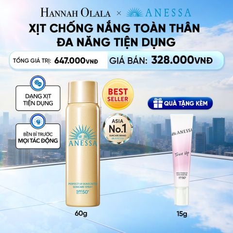  XỊT CHỐNG NẮNG DƯỠNG DA ĐA NĂNG TIỆN DỤNG BẢO VỆ HOÀN HẢO ANESSA GOLD SPRAY SPF50+ PA++++ 60G - DEAL 19 
