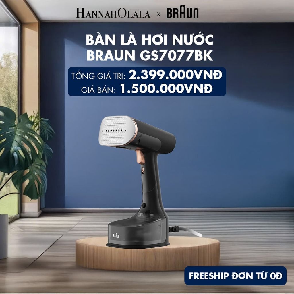  BÀN LÀ HƠI NƯỚC BRAUN GS7077BK 