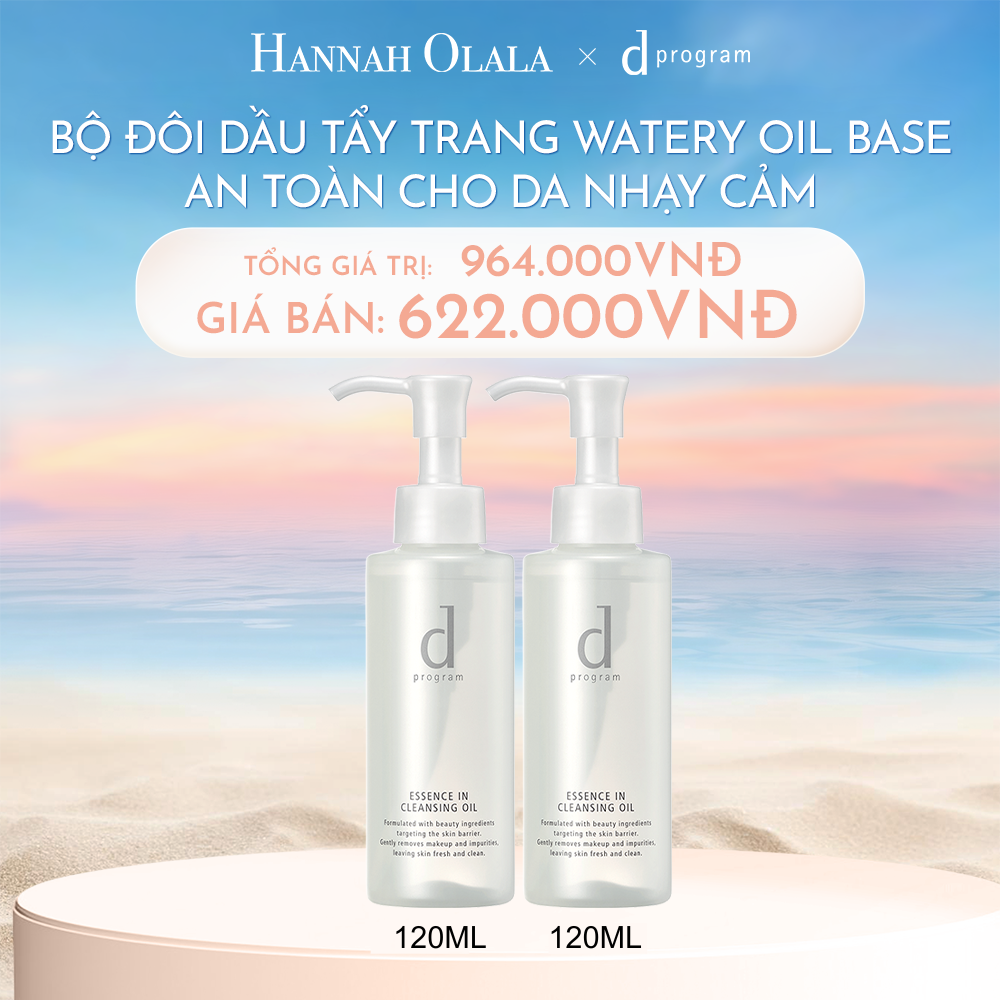  C389_DEAL 6: BỘ ĐÔI DẦU TẨY TRANG DƯỠNG DA DPROGRAM ESSENCE IN CLEANSING OIL 120ML 
