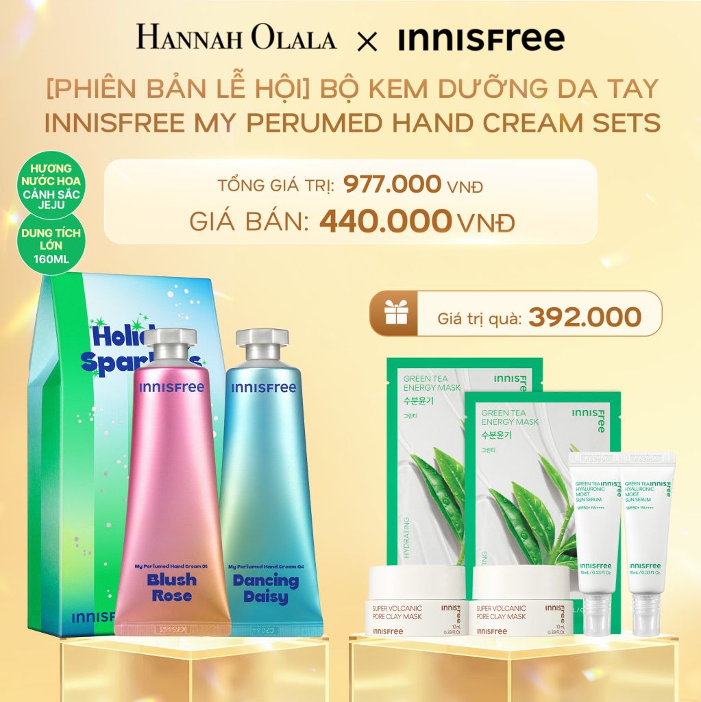  DEAL 1: [PHIÊN BẢN LỄ HỘI] BỘ KEM DƯỠNG DA TAY INNISFREE MY PERUMED HAND CREAM SETS 