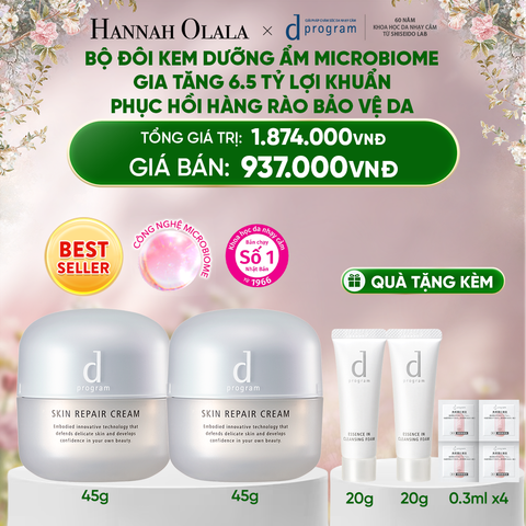  DEAL 1: BỘ ĐÔI KEM DƯỠNG ẨM VÀ PHỤC HỒI DA D PROGRAM SKIN REPAIR CREAM 45G 