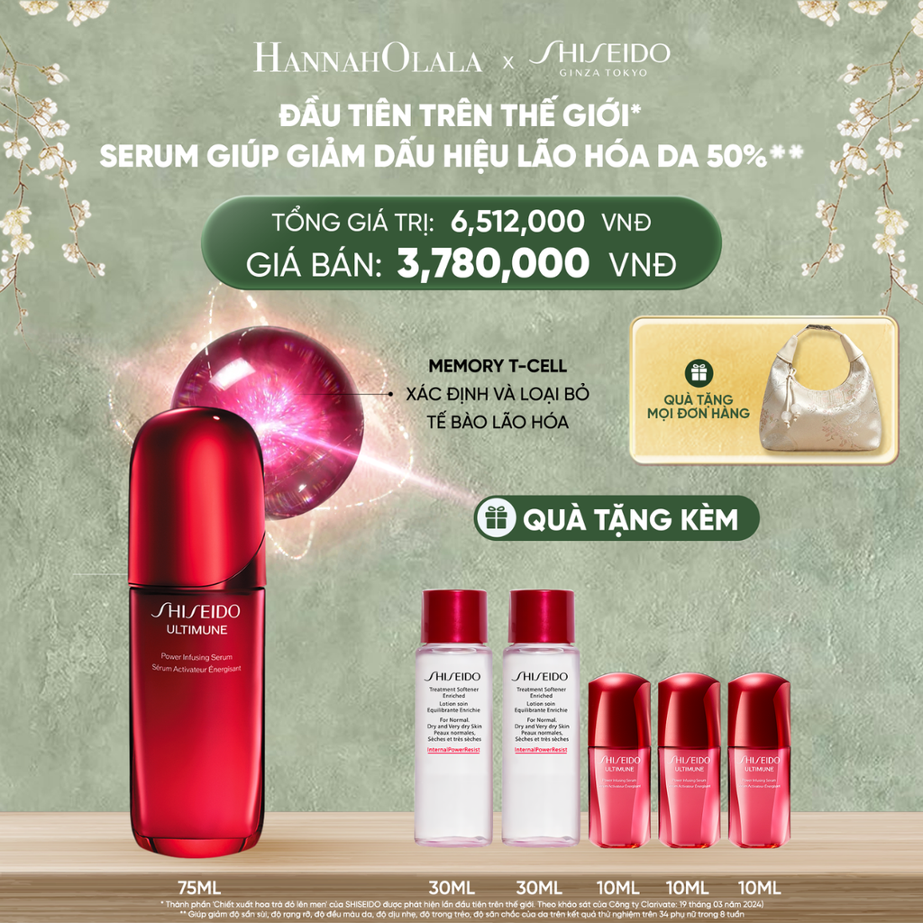  DEAL 1: TINH CHẤT DƯỠNG DA SHISEIDO ULTIMUNE POWER INFUSING 4.0 SERUM 75ML 