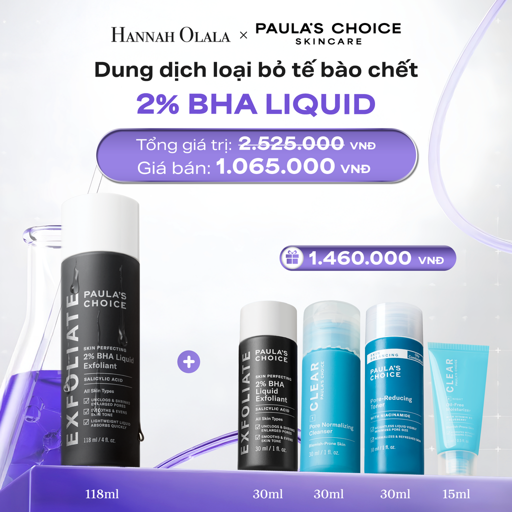  DEAL 1: DUNG DỊCH TẨY TẾ BÀO CHẾT PAULA'S CHOICE 2% BHA 118 ML 