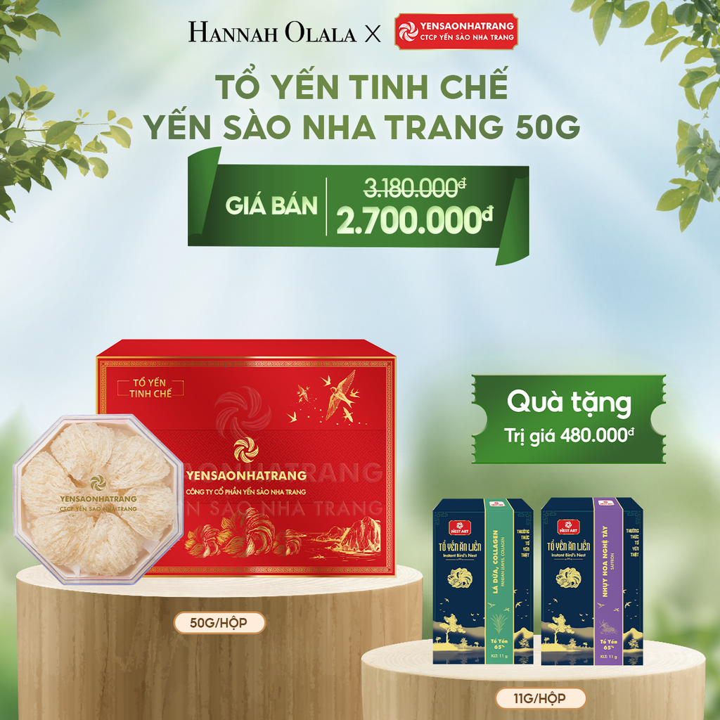  DEAL 1: TỔ YẾN TINH CHẾ YẾN SÀO NHA TRANG - 50G 