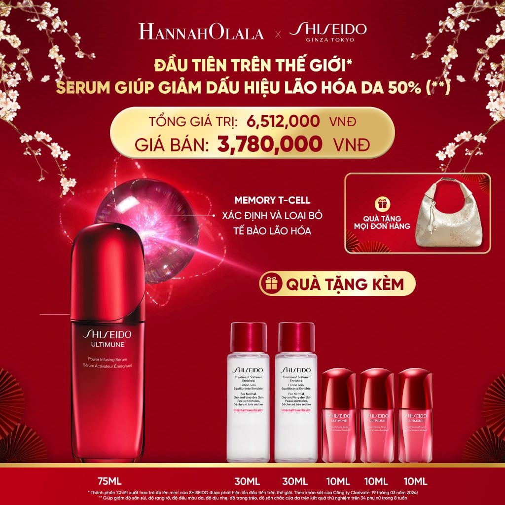 DEAL 1: TINH CHẤT DƯỠNG DA SHISEIDO ULTIMUNE POWER INFUSING 4.0 SERUM 75ML 