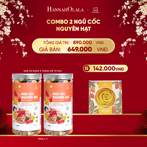  DEAL 1: MUA 2 NGŨ CỐC NGUYÊN HẠT 500G TẶNG 1 HỘP XOÀI XẾP HOA 250G 