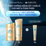  A1_ DEAL 1: COMBO SỮA CHỐNG NẮNG & GEL CHỐNG NẮNG BẢO VỆ HOÀN HẢO CHO MẶT - TOÀN THÂN ANESSA GOLD MILK 60ML + GOLD GEL 90G 
