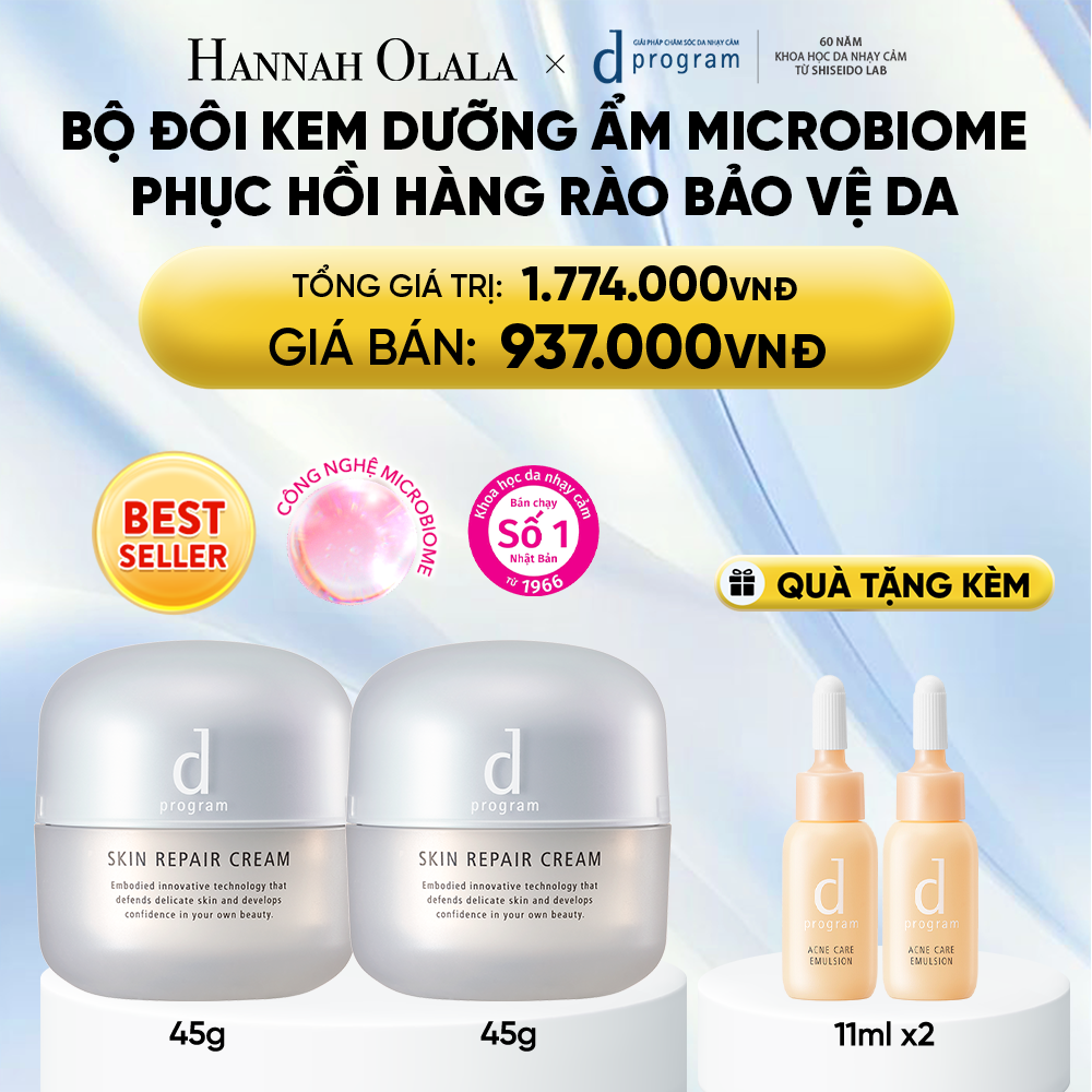  BỘ ĐÔI KEM DƯỠNG ẨM VÀ PHỤC HỒI DA D PROGRAM SKIN REPAIR CREAM 45G - DEAL 1 