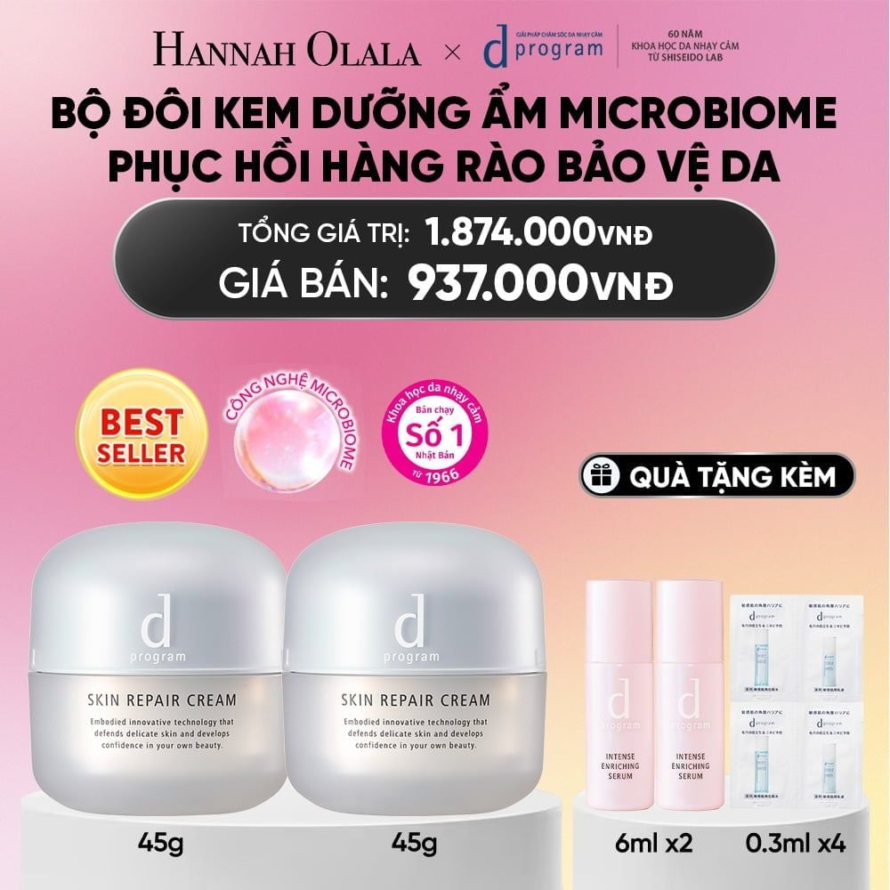  BỘ ĐÔI KEM DƯỠNG ẨM VÀ PHỤC HỒI DA D PROGRAM SKIN REPAIR CREAM 45G - DEAL 1_A1724 