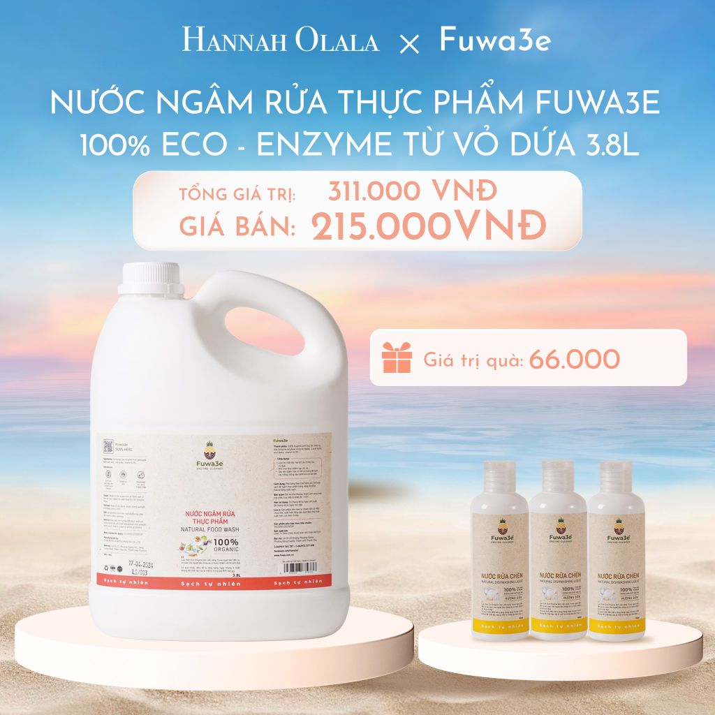  C168_DEAL 1: NƯỚC NGÂM RỬA THỰC PHẨM FUWA3E LÀM SẠCH RAU CỦ QUẢ, KHỬ MÙI CÁ THỊT 3LÍT 8 