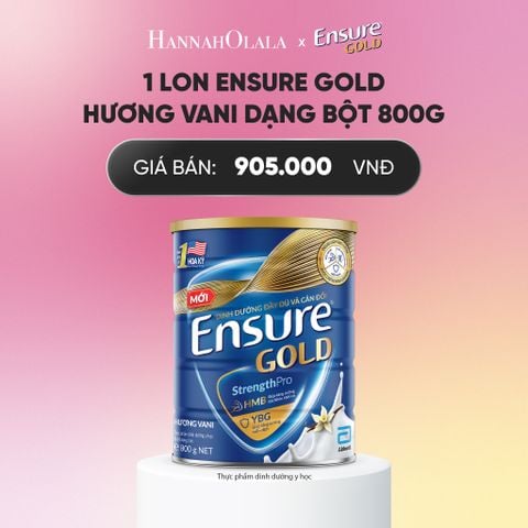  1 LON ENSURE GOLD HƯƠNG VANI DẠNG BỘT 800G DEAL : _A1619 