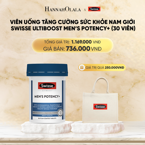  DEAL 1: VIÊN UỐNG TĂNG CƯỜNG SỨC KHỎE NAM GIỚI SWISSE ULTIBOOST MEN’S POTENCY+ (30 VIÊN) 