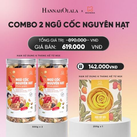  DEAL 1: MUA 2 NGŨ CỐC NGUYÊN HẠT 500G TẶNG 1 HỘP XOÀI XẾP HOA 250G_A1158 