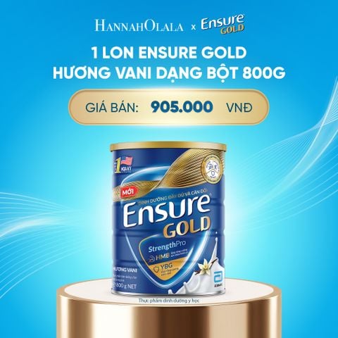  DEAL1: 1 LON ENSURE GOLD HƯƠNG VANI DẠNG BỘT 800G 