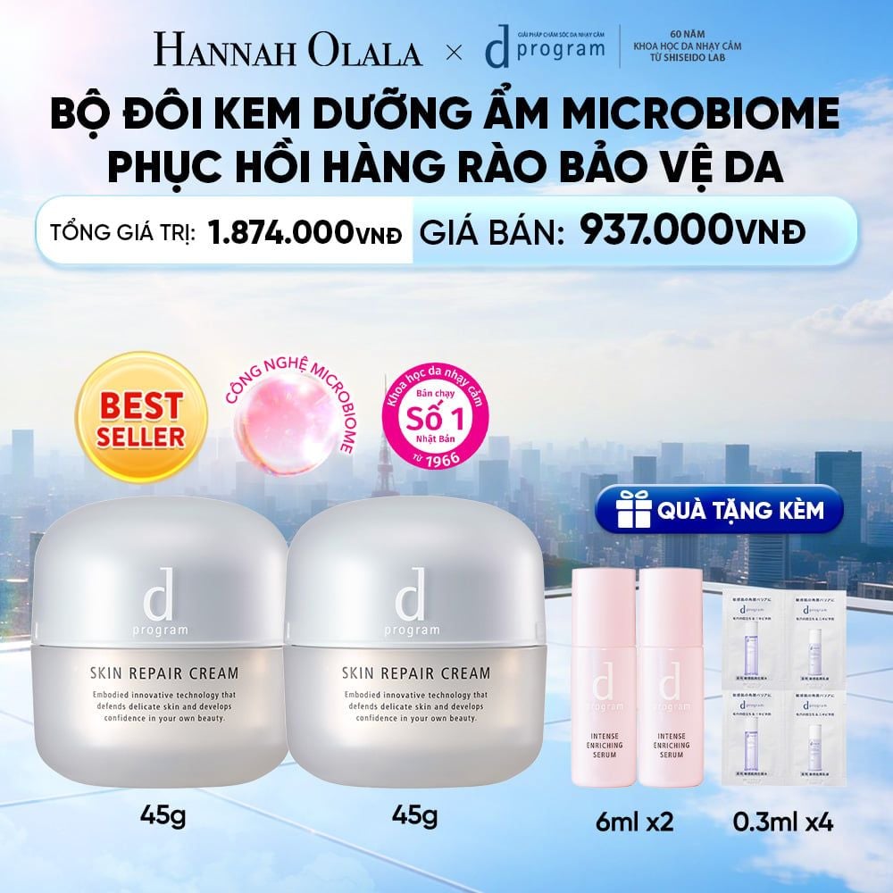  BỘ ĐÔI KEM DƯỠNG ẨM VÀ PHỤC HỒI DA D PROGRAM SKIN REPAIR CREAM 45G - DEAL 1 