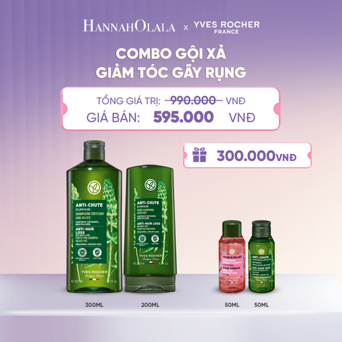  COMBO GỘI XẢ GIẢM TÓC GÃY RỤNG TẶNG MINI DẦU GỘI + GIẤM XẢ TÓC BÓNG MƯỢT - H055 