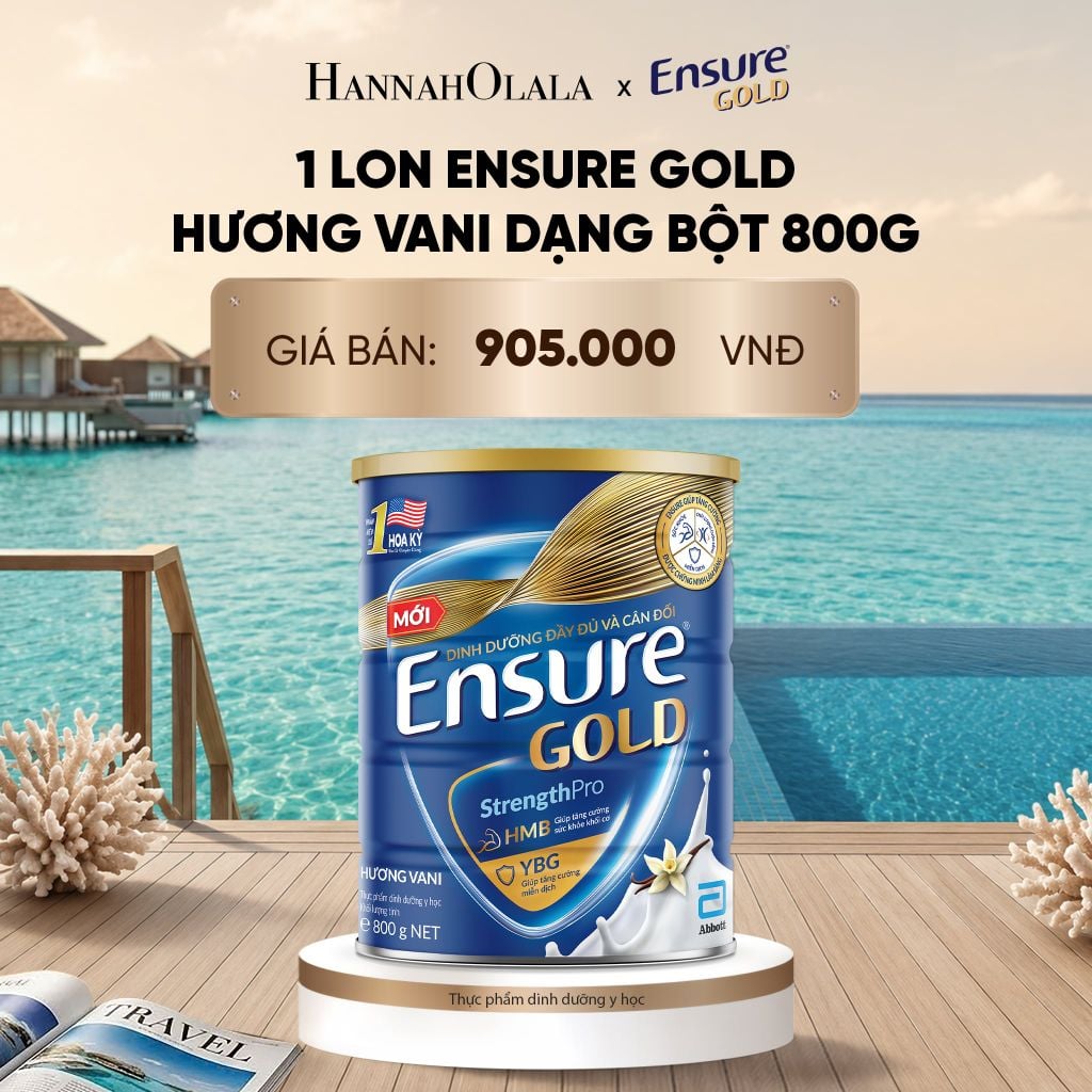  1 LON ENSURE GOLD HƯƠNG VANI DẠNG BỘT 800G DEAL :_ D2103 
