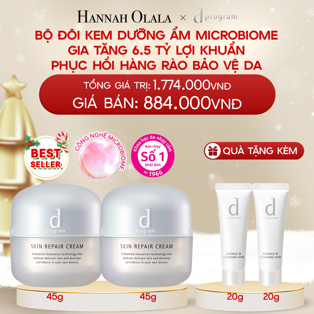  DEAL 1: BỘ ĐÔI KEM DƯỠNG ẨM VÀ PHỤC HỒI DA D PROGRAM SKIN REPAIR CREAM 45G 