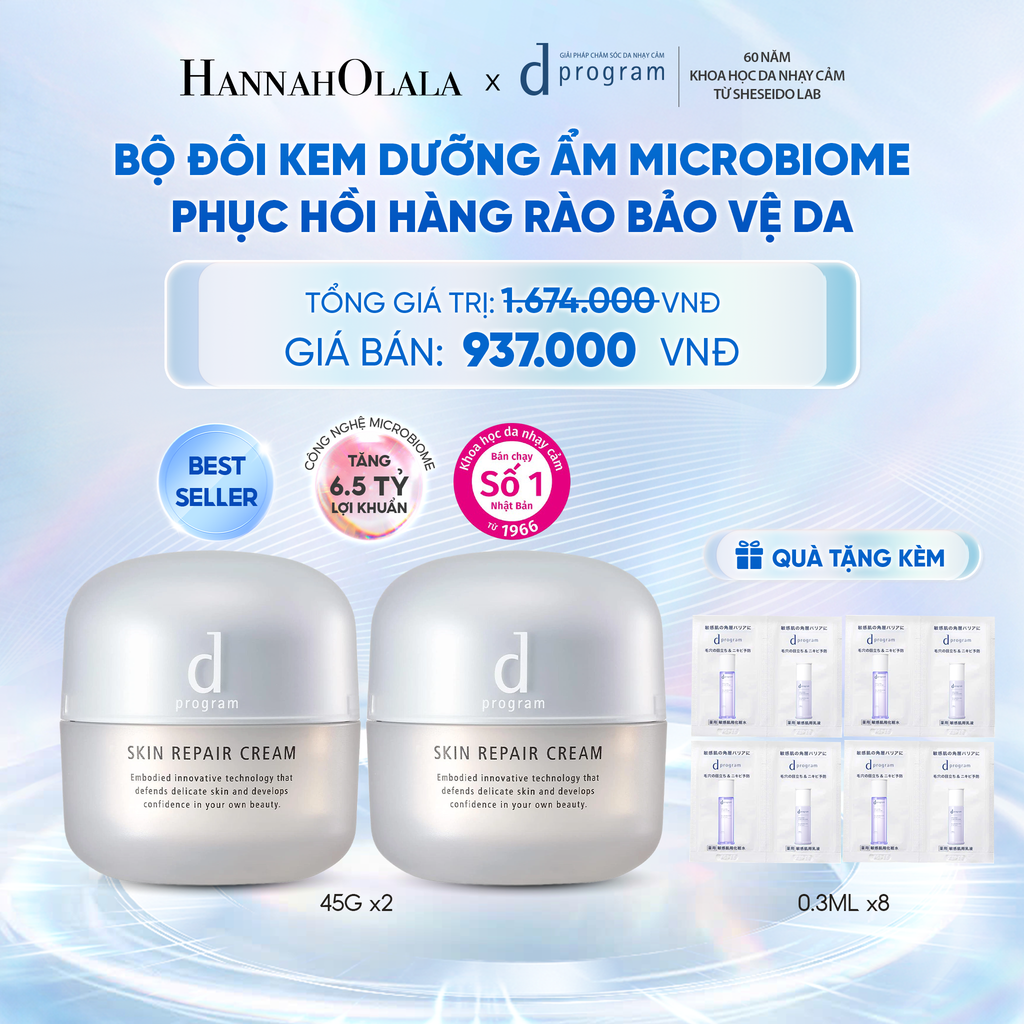  BỘ ĐÔI KEM DƯỠNG ẨM VÀ PHỤC HỒI DA D PROGRAM SKIN REPAIR CREAM 45G - DEAL 1 - C38 