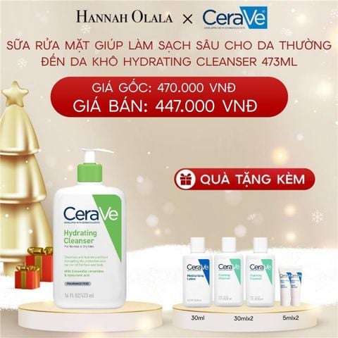  A950_DEAL 1 SỮA RỬA MẶT GIÚP LÀM SẠCH SÂU CHO DA THƯỜNG ĐẾN DA KHÔ HYDRATING CLEANSER 473ML 