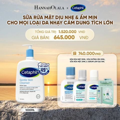  SỮA RỬA MẶT DỊU LÀNH CHO DA NHẠY CẢM CETAPHIL GENTLE SKIN CLEANSER 1000ML DEAL 1: - B579 