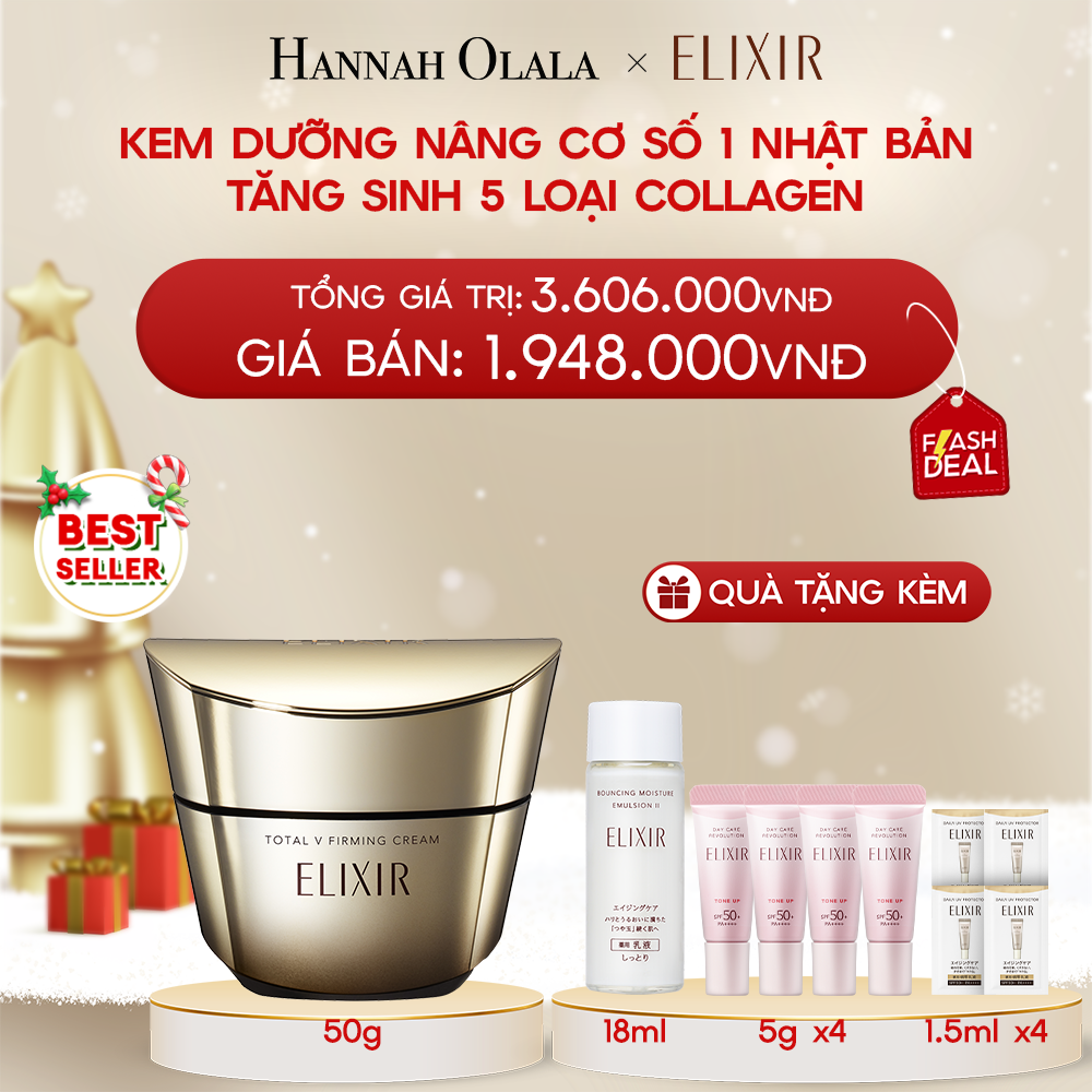  DEAL 1: KEM DƯỠNG CẢI THIỆN CHẢY XỆ NGĂN NGỪA LÃO HÓA ELIXIR TOTAL V FIRMING CREAM 50G 