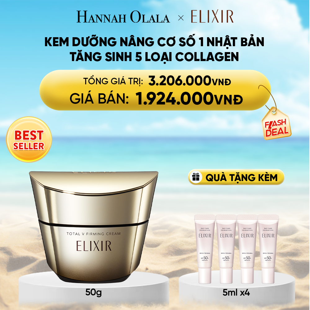  DEAL 1: KEM DƯỠNG CẢI THIỆN CHẢY XỆ NGĂN NGỪA LÃO HÓA ELIXIR TOTAL V FIRMING CREAM 50G 