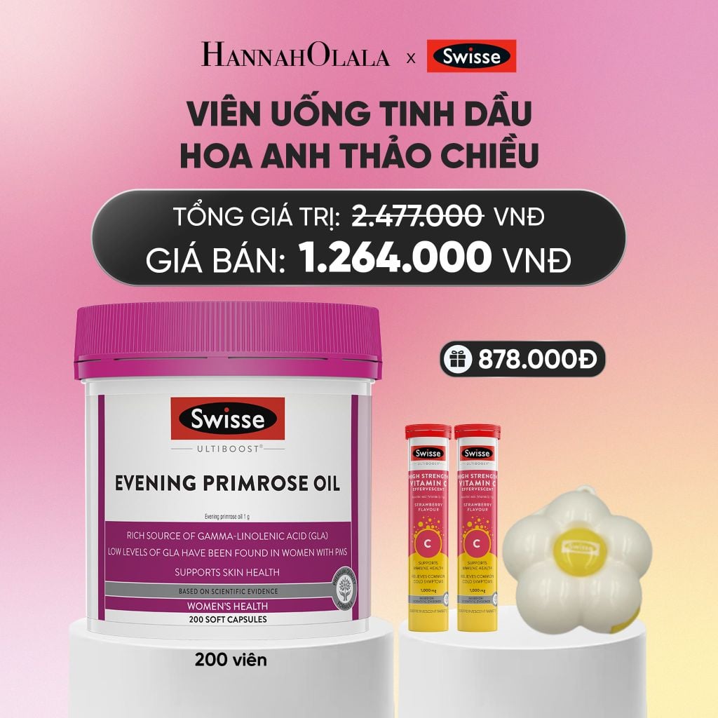  VIÊN UỐNG TINH DẦU HOA ANH THẢO CHIỀU SWISSE ULTIBOOST EVENING PRIMROSE OIL (200 VIÊN)_A410 