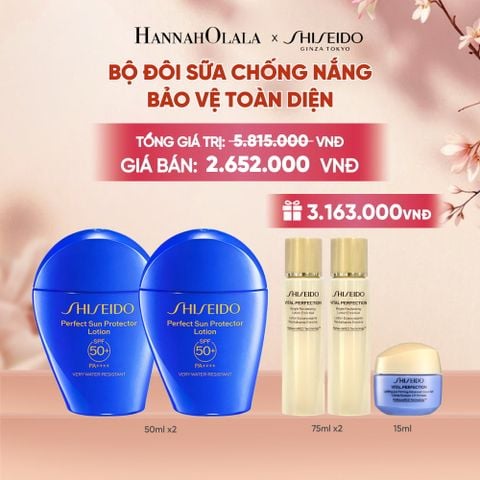  COMBO X2 SỮA CHỐNG NẮNG DƯỠNG DA SHISEIDO GSC PERFECT SUN PROTECTOR LOTION SPF50+ 50ML - DEAL 1 - A3262 